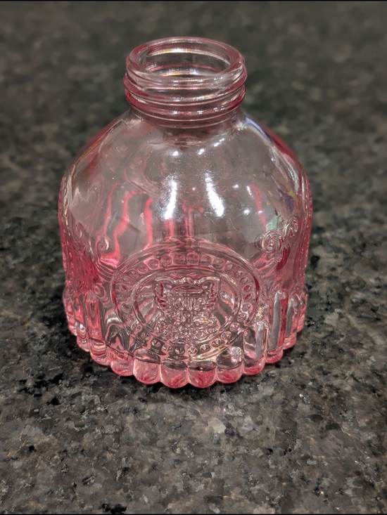 Other - Pink Pressed Glass Decorative Vase